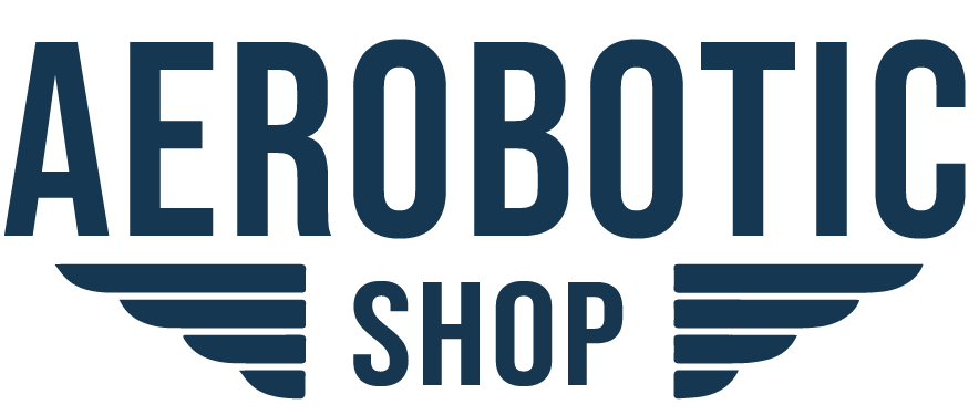 Logo white & blue - Aeroboticshop.com
