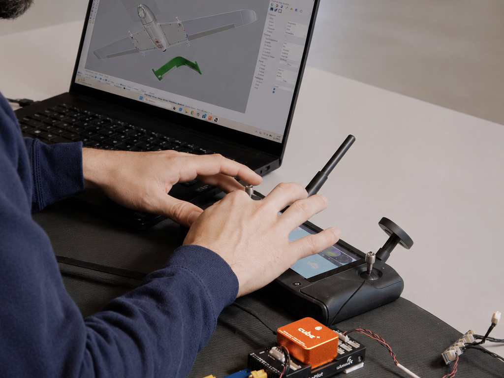 UAV system engineering with Rhino CAD, ground control and CubePilot integration